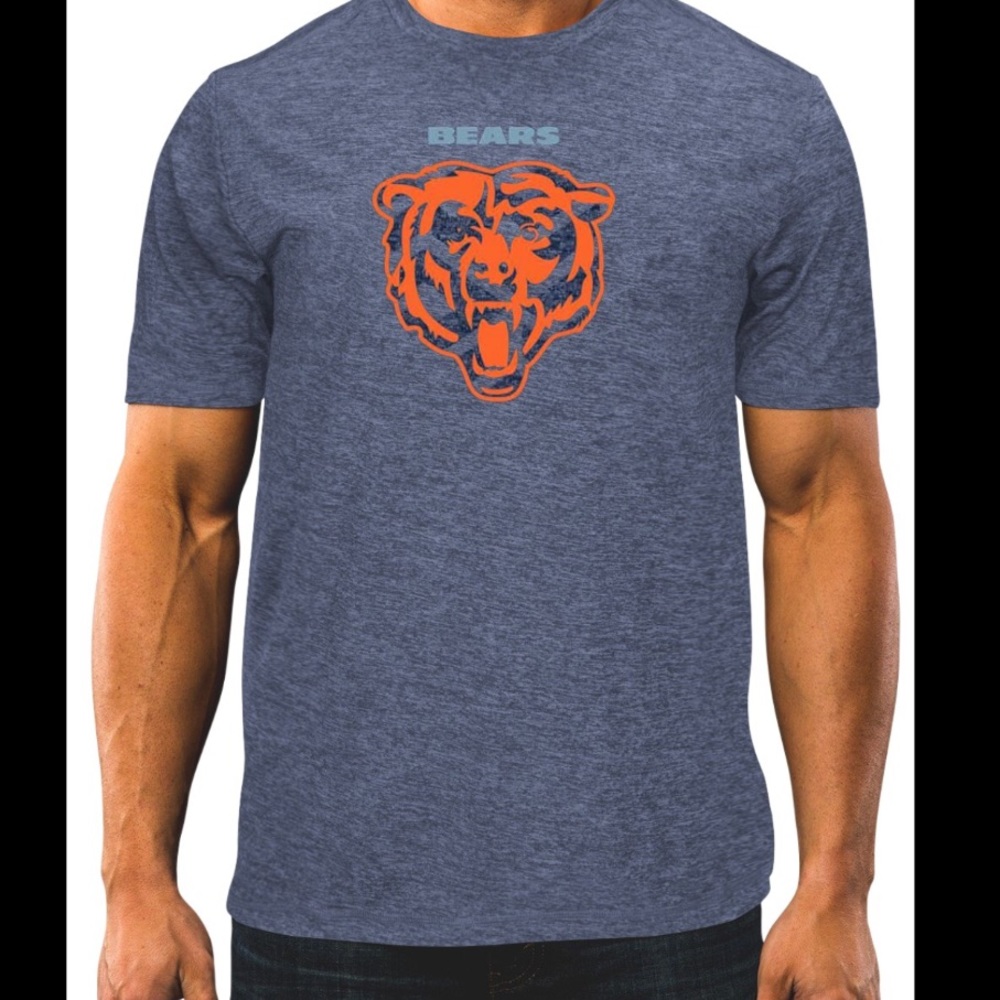 Chicago Bears Majestic Cool Base Blue T-shirt Medium VGUC - Picture 7 of 13